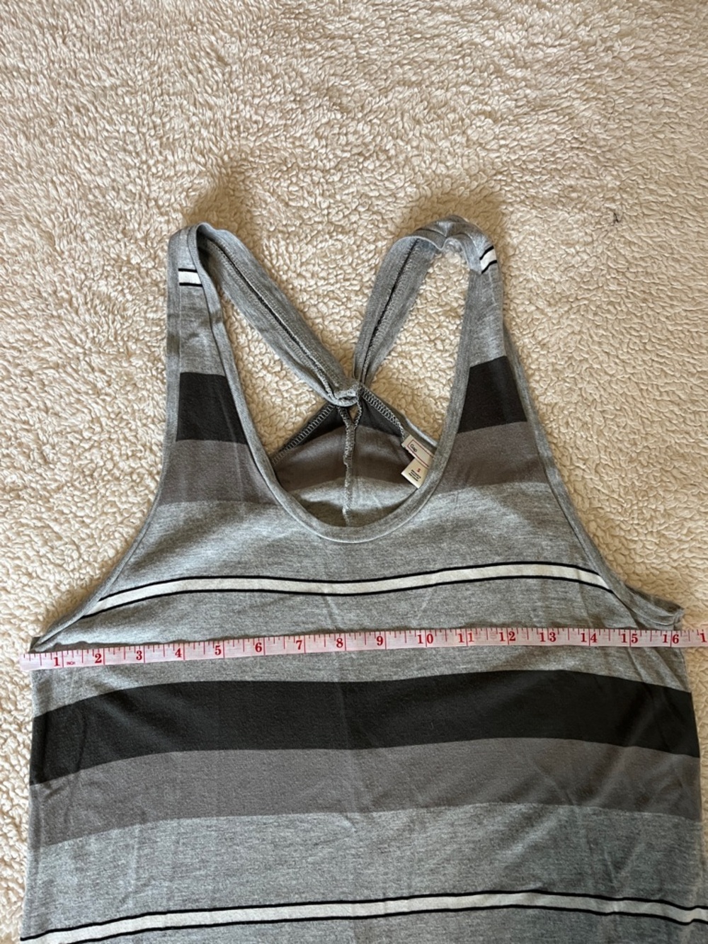 Women's Gap Gray Striped Racerback Maxi Dress - Small - Picture 3 of 4